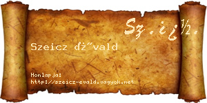 Szeicz Évald névjegykártya